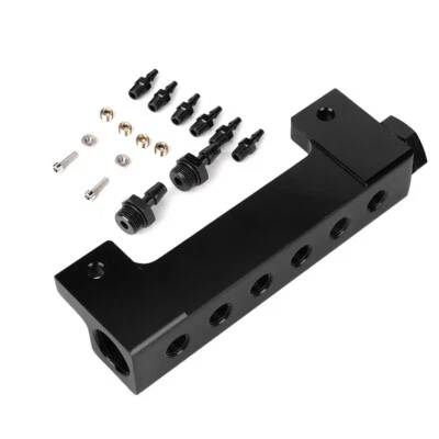 $22.13 • Buy Vacuum Manifold Kits T6061 Billet Aluminum 6 Port Vacuum Block Intake Manifold