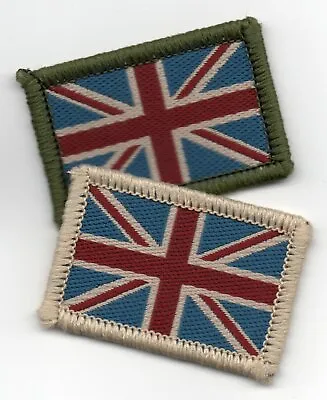 Union Jack UK British Flag Badge Patch Military 4 X 2.7cm Sew On Or Hook Backing • £2.03