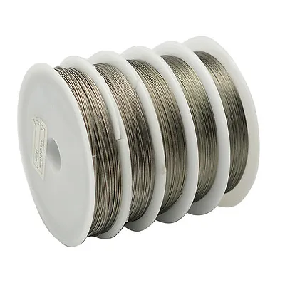 ❤ 50m Roll TIGERTAIL Beading Wire 0.45 Mm Silver Jewellery Making ❤ • £1.20