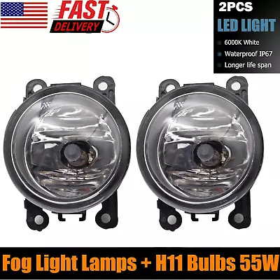 2Pcs Fog Light Driving Lamp H11 Bulbs 110W Right Left Side Car Accessories • $16.59