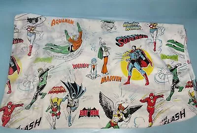 Vintage DC Comics 1977 Super Friends Fitted Bed Sheet Superman Batman Wonder • $28