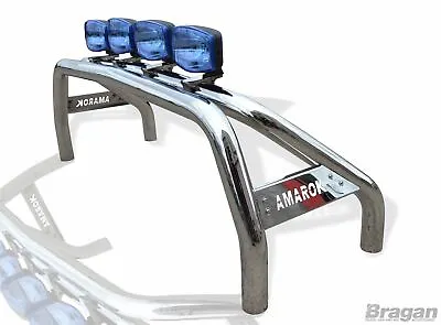 $714.96 • Buy Roll Bar + Blue Spots To Fit Volkswagen Amarok 2016+ Stainless Steel Accessories