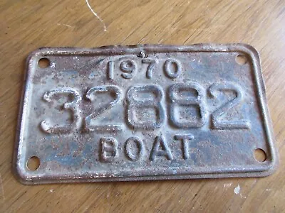 Michigan 1970 Boat License Plate 32882 • $2