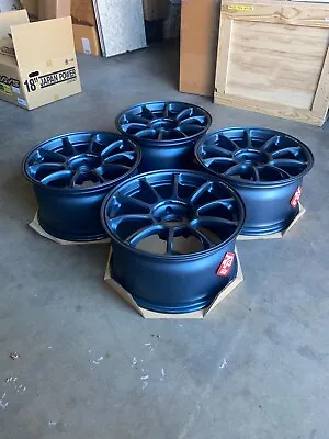 Volk Racing ZE40 18x9.5 +38 5x114.3 Matte Blue Gunmetal FOR Subaru WRX STI • $3900