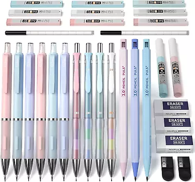 31PCS Pastel Mechanical Pencil Set In Case Cute Art Pencils Bulk 0.5 & 0.7 & 0. • $21.99