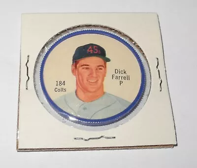 1962 Salada Tea Baseball Coin Pin #184 Dick Farrell Houston Colts Near Mint • $3.71