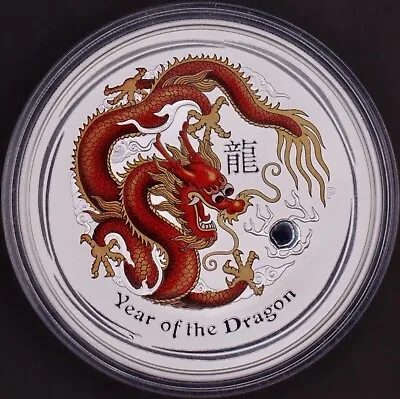 2012 Australia $8 5 Oz Year Of The Dragon Colorized In Capsule • $399.99