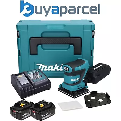 Makita DBO481RTJ 18v LXT 114mm 1/4 Sheet Finishing Cordless Palm Sander 2x5ah • £269.99