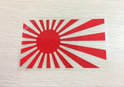 $2.71 • Buy Rising Sun Jdm Japan Flag Decal Car Sticker 125mm X 75mm RED Reflective