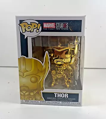 THOR GOLD CHROME #381 FUNKO POP VINYL MARVEL STUDIOS 10 With Pop Protector • £10.99