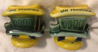 Vintage Empress Japan Salt & Pepper Shaker Set San Francisco Cable Car Labeled • $12.48