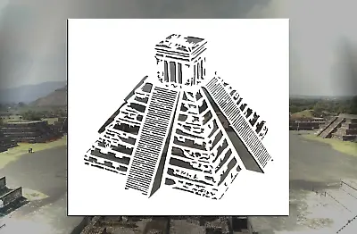 Mayan Aztec Pyramid Reusable Stencil (Many Sizes) • $25.86