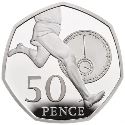 2004 50p Fifty Pence Coin Rare Sir Roger Bannister 4 Four Minute Mile  • £1.79