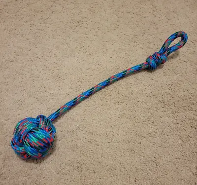 Monkey Fist Knot Rope Dog Toy  Hand Made Ball Fetch 17  Inch Medium Large New • $14.99