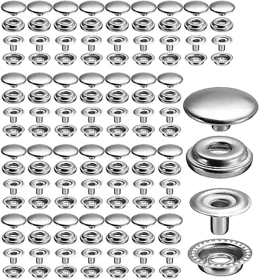 120 Pcs Stainless Steel Snap Marine Grade Boat Canvas Snaps Fasteners Kit 15 Mm  • $12.80