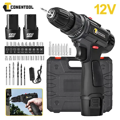 Electric Drill Cordless Drill With Battery And Charger 12V Driver Screwdriver UK • £20.99