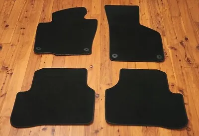 GENUINE Volkswagen VW 4x Black Carpet Floor Mats 06 07 08 09 10 Passat • $65