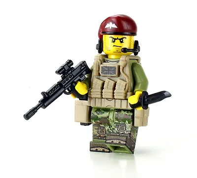 British Paratrooper Soldier Battle Brick Custom Made With Real LEGO® Minifigure • $23.59
