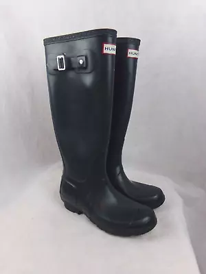 Hunter Women's Size 6 Navy Blue Original Tall Rubber Boots • $30