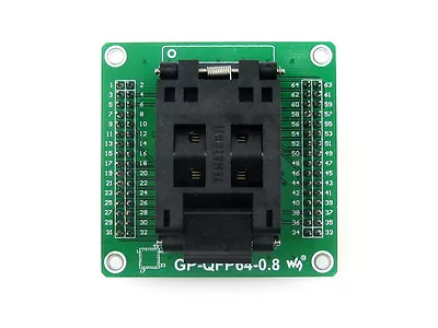 GP-QFP64-0.8 IC Test Socket Programming Adapter For QFP64 TQFP64 LQFP64 0.8Pitch • $86.99