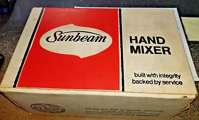 Vintage NIB Sunbeam Mixmaster Hand Mixer NEW SEALED IN BOX WHITE • $50