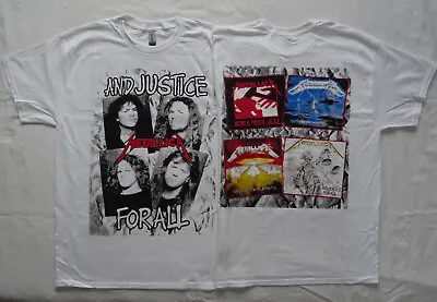 Metallica And Justice For All Vintage 80’s White Official T-Shirt Band Tour 1988 • $13.31