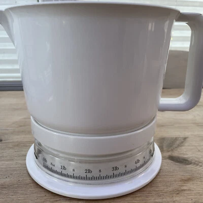 £8 • Buy Vintage Salter White Mechanical Kitchen Scales Baking Weighing With Original Jug