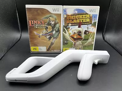 Wii Nintendo Zapper Gun Bundle Of Link's Crossbow Training & Chicken Blaster • $32