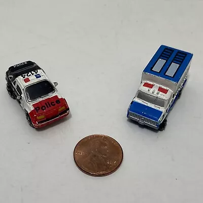 Vintage Micro Machines Merkur XR4Ti Police Car & Police SWAT Vehicle Galoob 1989 • $10.79