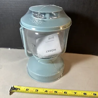 Ikea Morkt Lantern Tealight Candle Holder Aqua Metal Glass 20569 NEW Decor 6 3/4 • $35