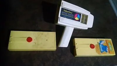 Vintage 1973 FISHER PRICE Movie Viewer W/ 2 Cartridges Sesame Street Cookie Mon • $19.98