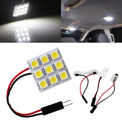 100X 5050 9SMD White Led Dome Light Panel Car Interior T10 BA9S Festoon Adapter • $78.50