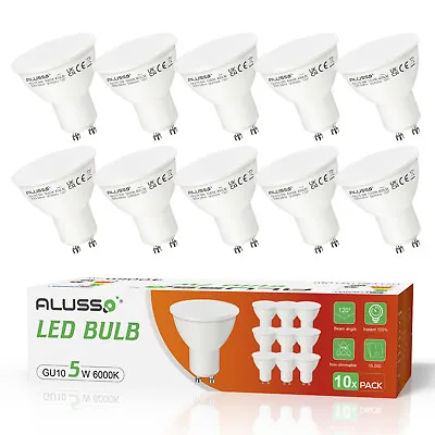 4-20pcs GU10 LED Bulbs Warm Cool White 7W 5W=50W Halogen Lamps Non Dimmable 120° • £6.59