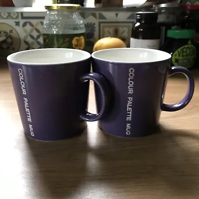 Habitat Colour Palette Purple Cups Mugs Set Of 2 • £5