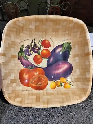 Vintage Woven Bamboo Bowl  Fruit And Vegetable • $12.50
