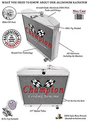 A/C Heavy Duty 3 Row Champion DR Radiator V8 Mount Bracket 55 - 57 Chevy Nomad  • $244.32