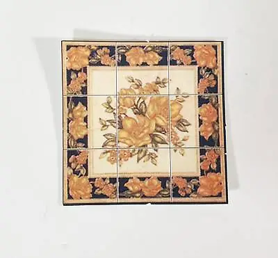 Dollhouse Miniature Wall Tiles Embossed Paper Flowers 1:12 Scale By World Model • $3.99