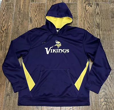 Mens Minnesota Vikings NFL Team Apparel Fleece Hoodie Sweatshirt Size. XL • $16.95