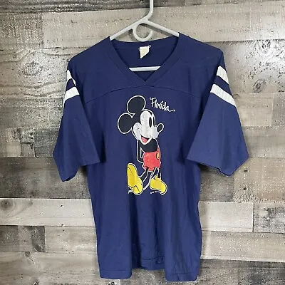 Vintage Mickey Mouse TShirt Adult L Florida Single Stitch Disney 80s Velva Sheen • $35