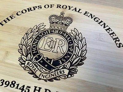 British Armed Forces Engraved Wooden Parade/Memorabilia Box Army Navy & RAF • £39.99