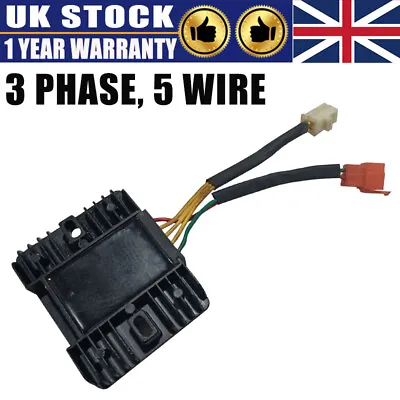 Motorcycle 12v Universal 3 Phase 5 Wire Voltage Regulator / Rectifier Uk Seller • £18.88