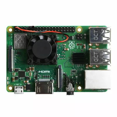 Fast Cooling Square 1/2 Dual Fan Single Fan W/Heatsink For Raspberry Pi 3B/3B+ U • $7.99