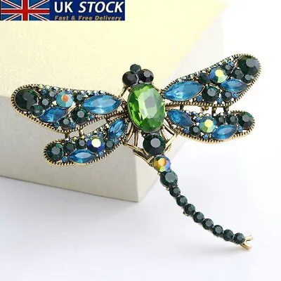 £4.67 • Buy Retro Crystal Dragonfly Insects Brooch Pin Costumes Bouquet Wedding Jewelry Gift