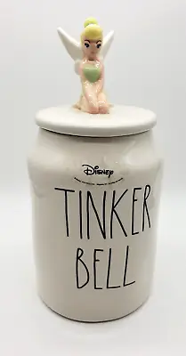 Walt Disney Peter Pan Tinker Bell Canister Cookie Jar Collectible Rae Dunn 181 • $38.24