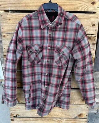 Metal Mulisha Plaid Flannel Lined Shirt Jacket Sherpa Small Shacket • $28