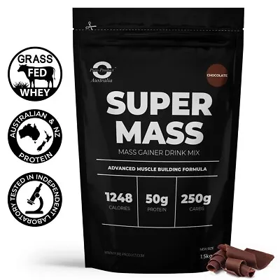 7.5kg MASS GAINER POWDER WHEY ISOLATE & CONCENTRATE WEIGHT SERIOUS CHOCOLATE • $134