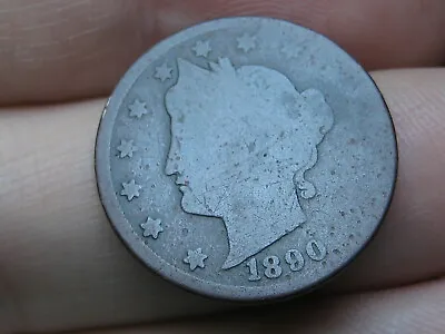 1890 Liberty Head V Nickel 5 Cent Piece- Good Details • $4.97