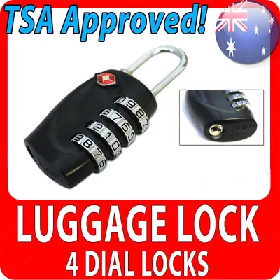 $11.69 • Buy 2/3/4/5/6PCS TSA 4 Dial Luggage Locks Travel Suitcase Security Locks