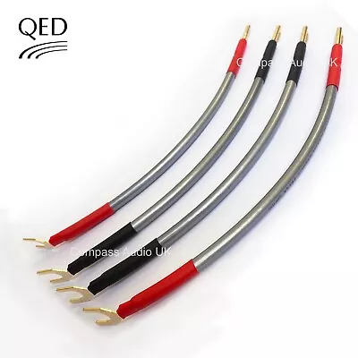 QED Reference XT40i Speaker Cable JUMPER LINKS 4 X 20cm Spade To AIRLOC Plug • £27.50