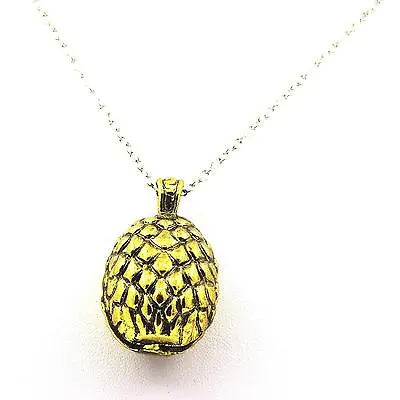 Pendant Necklace Game Of Thrones To Song Of Ice Egg Of Dragon Golden • £15.29